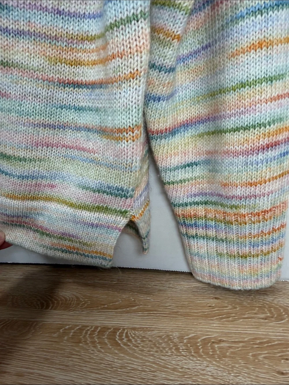 J. Crew Cream Multicolor Crewneck Sweater
